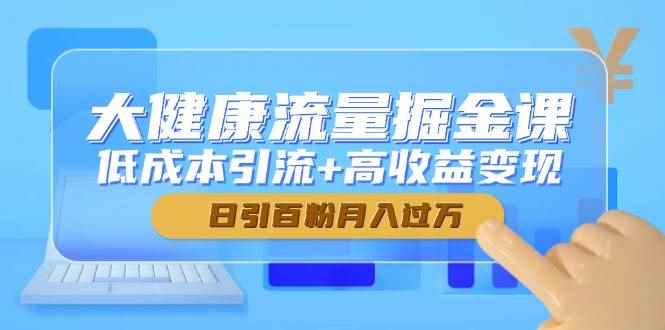 （14811期）大健康流量掘金课，低成本引流+高收益变现，日引百粉月入过万-咩咩网络