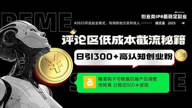 （14779期）评论区低成本引流秘籍，精准钩子直击用户，单账号日增300+创业粉，日稳…-咩咩网络