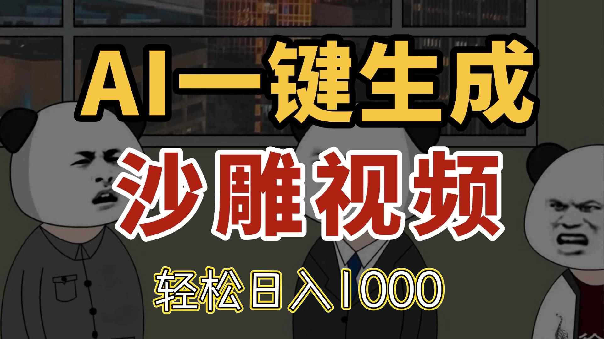 （14756期）AI一键生成沙雕视频，一条视频千万播放，轻松日入1000-咩咩网络