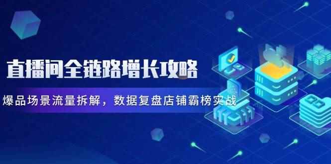 （14721期）直播间全链路增长攻略，爆品场景流量拆解，数据复盘店铺霸榜实战-咩咩网络