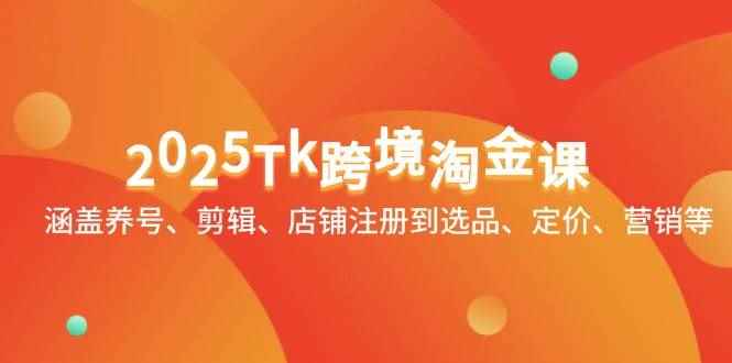 （14638期）2025Tk跨境淘金课：涵盖养号、剪辑、店铺注册到选品、定价、营销等-咩咩网络