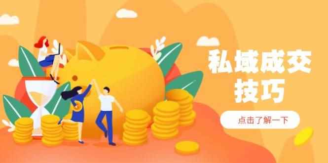 （14566期）私域成交技巧，帮你从入门到精通，破解四大痛点，快速变现，轻松收钱-咩咩网络