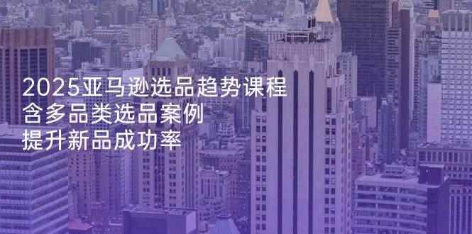 （14434期）2025亚马逊选品趋势课程，含多品类选品案例，提升新品成功率-咩咩网络