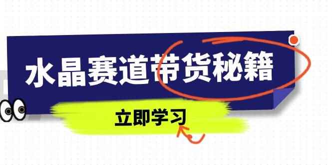 （14406期）水晶赛道带货秘籍，国学结合、短视频起号、拍摄技巧、直播话术等内容-咩咩网络
