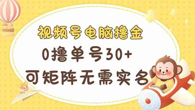 （14220期）视频号电脑撸金 0撸单号30+ 可矩阵 无需实名多号多得-咩咩网络