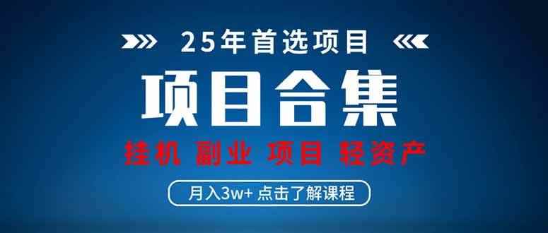（14175期）2025 实操项目合集 挂机类型 直播类型 轻资产创业类型 课程分享各项目…-咩咩网络
