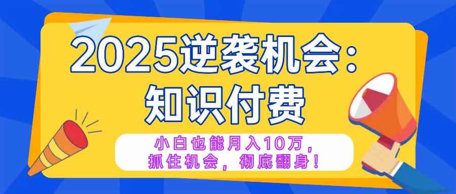 （14166期）2025逆袭项目——知识付费，小白也能月入10万年入百万，抓住机会彻底翻…-咩咩网络