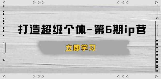 （14014期）打造 超级个体-第6期ip营：商业认知,产品设计,成交演练,解决知识变现难题-咩咩网络