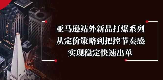 （13970期）亚马逊站外新品打爆系列，从定价策略到把控节奏感，实现稳定快速出单-咩咩网络