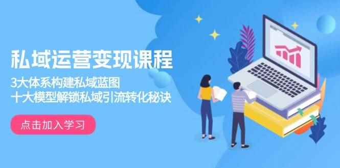 （13953期）私域运营变现课程，3大体系构建私域蓝图，十大模型解锁私域引流转化秘诀-咩咩网络