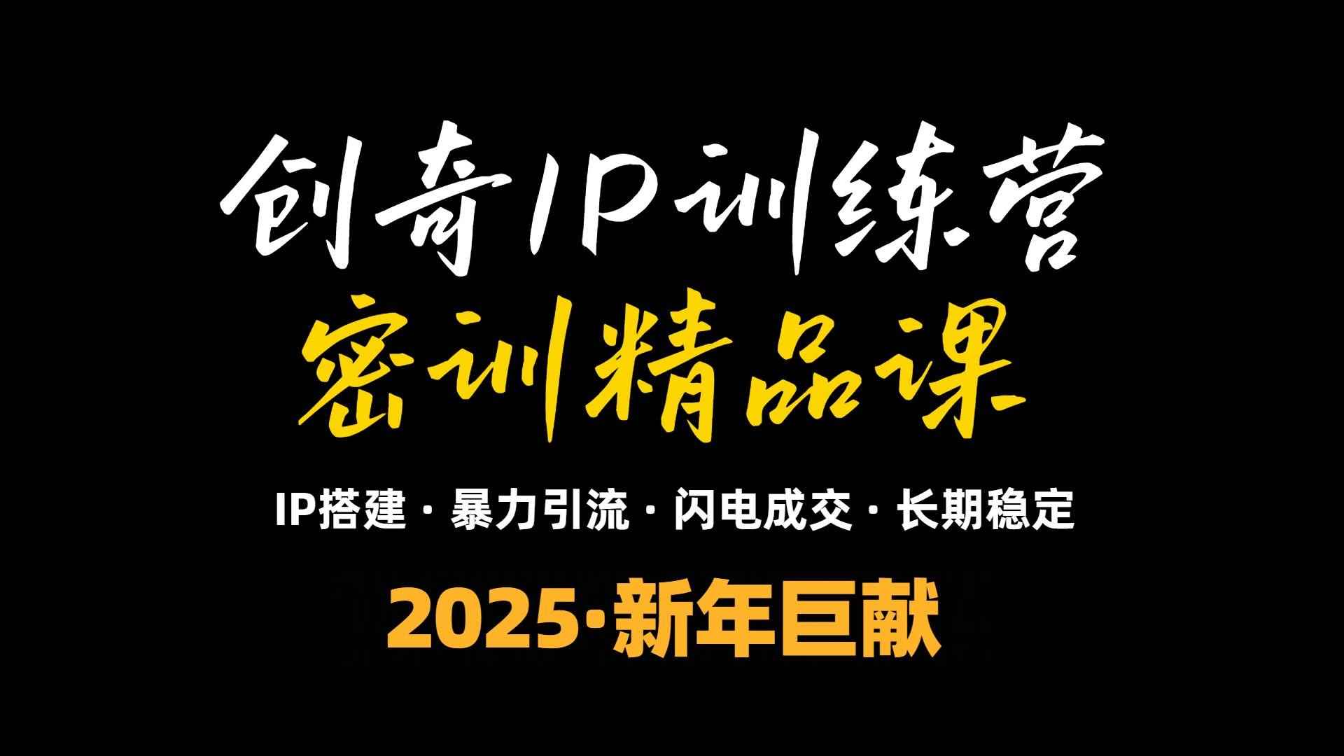 （13898期）2025年“知识付费IP训练营”小白避坑年赚百万，暴力引流，闪电成交-咩咩网络