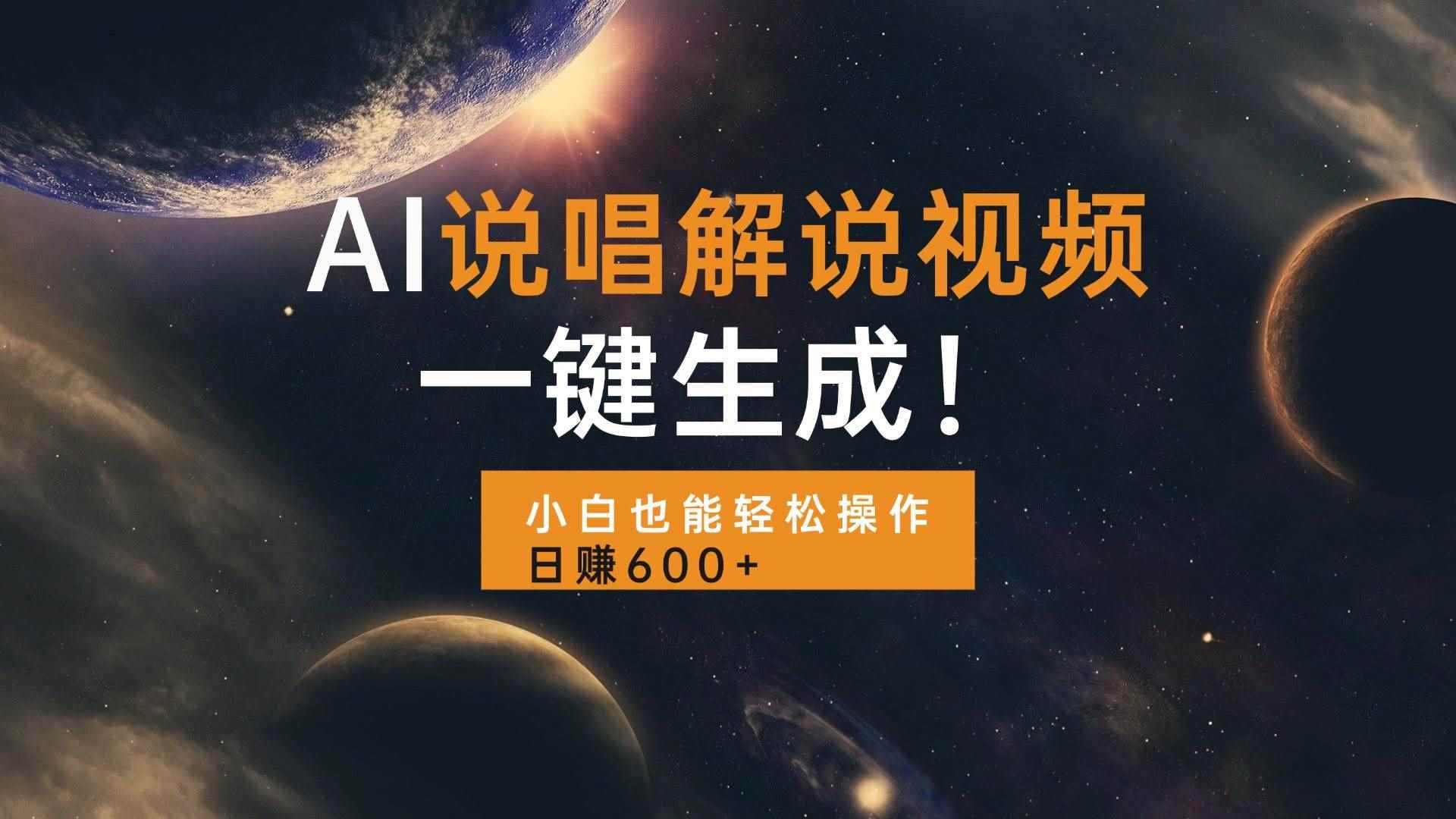 （13618期）AI说唱解说视频，一键生成，小白也能轻松操作日赚600+-咩咩网络
