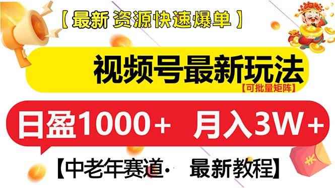 （13530期）视频号最新玩法 中老年赛道 月入3W+-咩咩网络