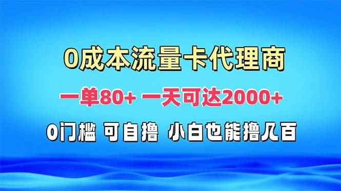 （13391期）免费流量卡代理一单80+ 一天可达2000+-咩咩网络
