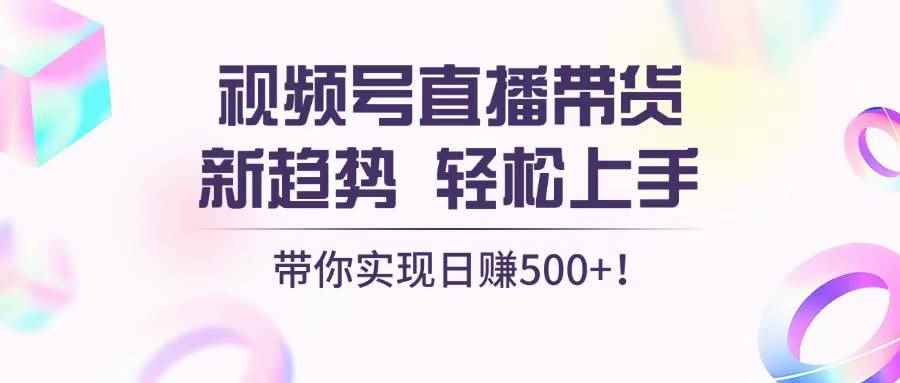 （13370期）视频号直播带货新趋势，轻松上手，带你实现日赚500+-咩咩网络