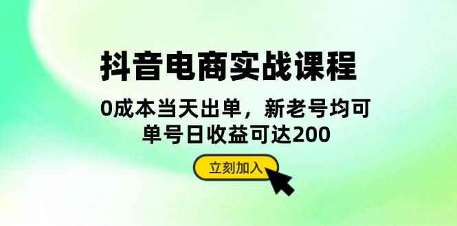 （13350期）抖音 电商实战课程：从账号搭建到店铺运营，全面解析五大核心要素-咩咩网络