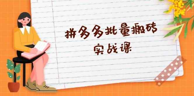 （13265期）拼多多批量搬砖实战课，全自动剪辑发布，黑科技新技术与爆款选品策略-咩咩网络