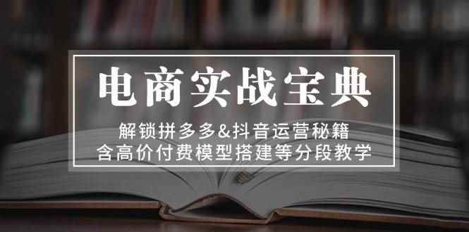 （13195期）电商实战宝典 解锁拼多多&抖音运营秘籍 含高价付费模型搭建等分段教学-咩咩网络