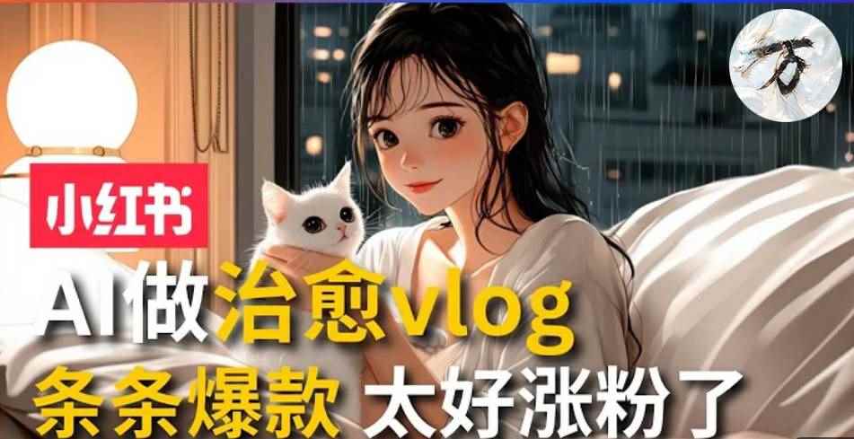 （13172期）AI治愈系vlog动画视频，小红书1个月轻松涨粉破万，商单报价1500+日入2000+-咩咩网络
