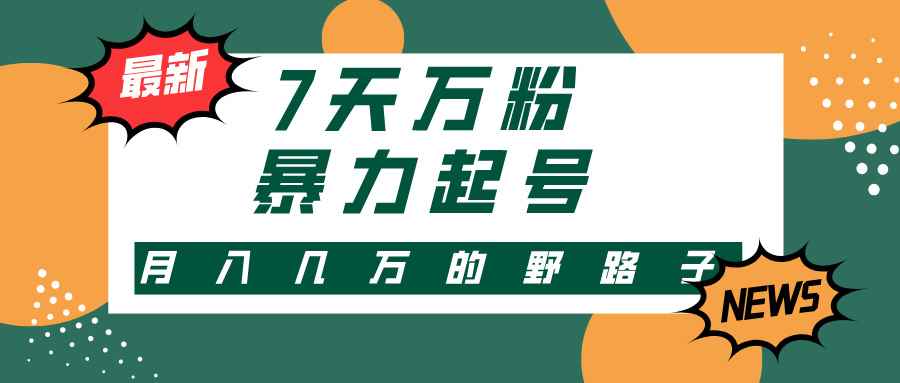 （13047期）3-7天万粉，快手暴力起号，多种变现方式，新手小白秒上手，单月变现几…-咩咩网络
