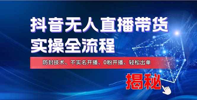 （13001期）在线赚钱新途径：如何用抖音无人直播实现财务自由，全套实操流程，含…-咩咩网络