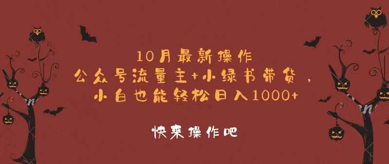 （12977期）10月最新操作，公众号流量主+小绿书带货，小白轻松日入1000+-咩咩网络