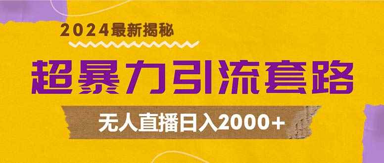 （12800期）超暴力引流套路，无人直播日入2000+-咩咩网络