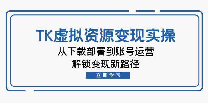 （12770期）TK虚拟资源变现实操：从下载部署到账号运营，解锁变现新路径-咩咩网络