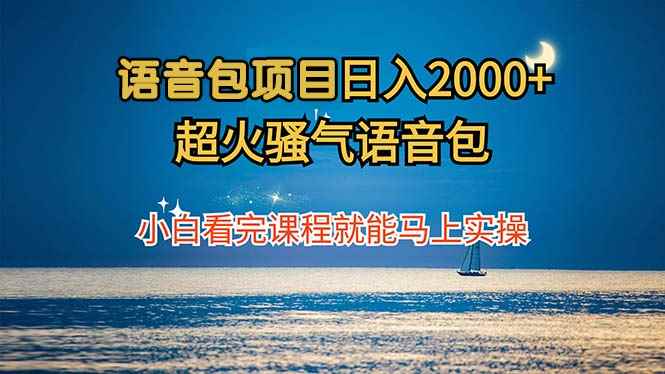 （12734期）语音包项目 日入2000+ 超火骚气语音包小白看完课程就能马上实操-咩咩网络