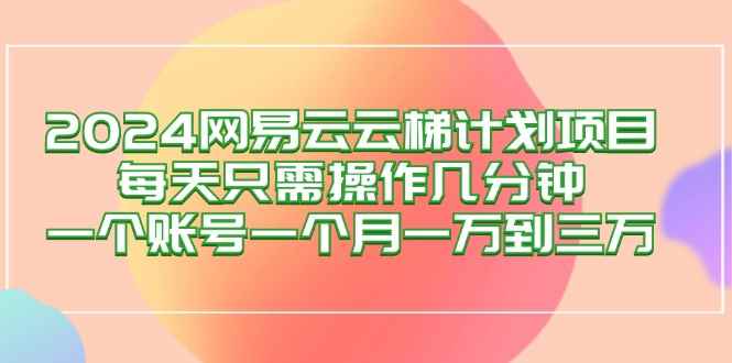 （12675期）2024网易云梯计划项目，每天只需操作几分钟 一个账号一个月一万到三万-咩咩网络