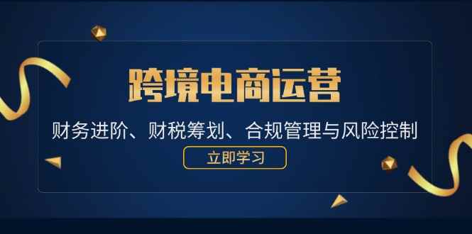 （12592期）跨境电商运营：财务进阶、财税筹划、合规管理与风险控制-咩咩网络