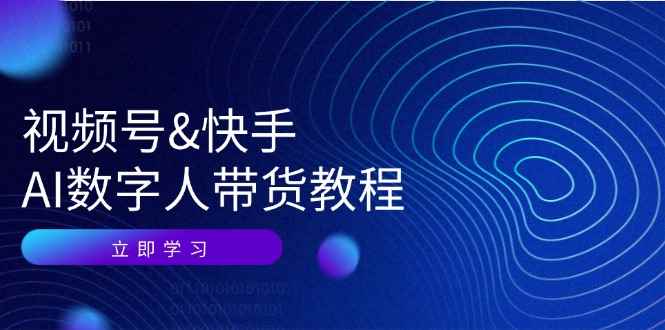（12470期）视频号&快手-AI数字人带货教程：认知、技术、运营、拓展与资源变现-咩咩网络