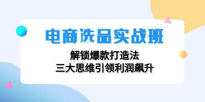 （12398期）电商选品实战班：解锁爆款打造法，三大思维引领利润飙升-咩咩网络