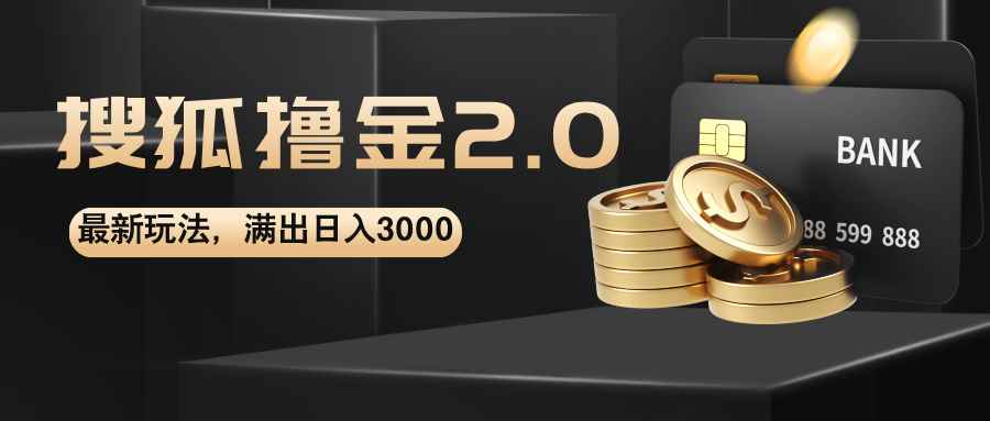 （12212期）搜狐撸金2.0最新玩法，无脑日入3000+，可无限扩大-咩咩网络