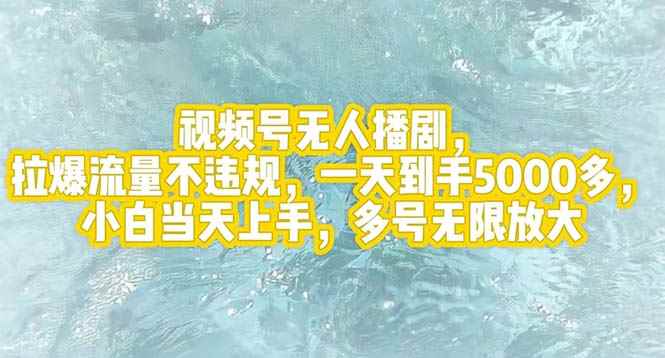 （12166期）视频号无人播剧，拉爆流量不违规，一天到手5000多，小白当天上手，多号…-咩咩网络