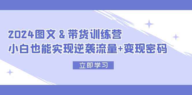 （12137期）2024 图文+带货训练营，小白也能实现逆袭流量+变现密码-咩咩网络
