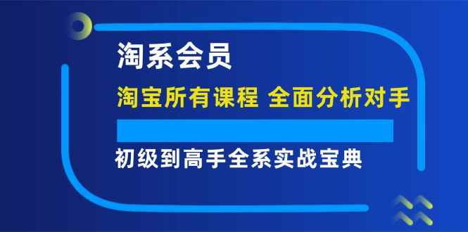 （12055期）淘系会员【淘宝所有课程，全面分析对手】，初级到高手全系实战宝典-咩咩网络