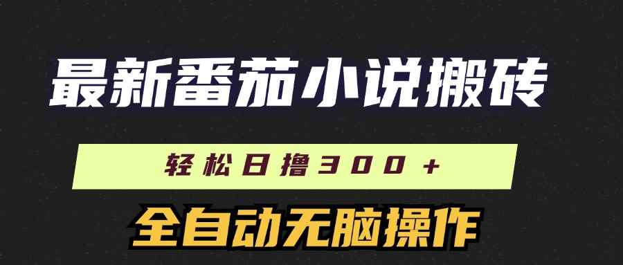 （11904期）最新番茄小说搬砖，日撸300＋！全自动操作，可矩阵放大-咩咩网络