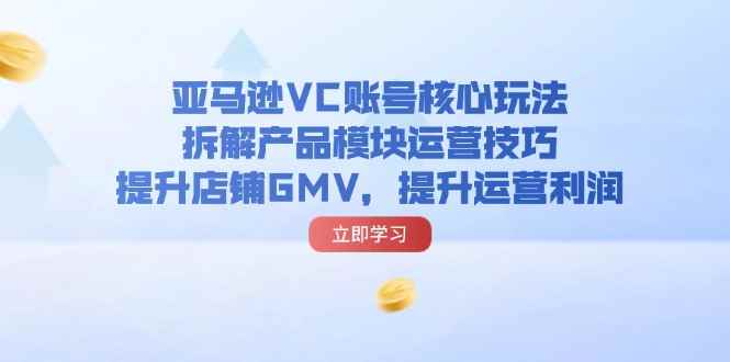 （11848期）亚马逊VC账号核心玩法，拆解产品模块运营技巧，提升店铺GMV，提升运营利润-咩咩网络