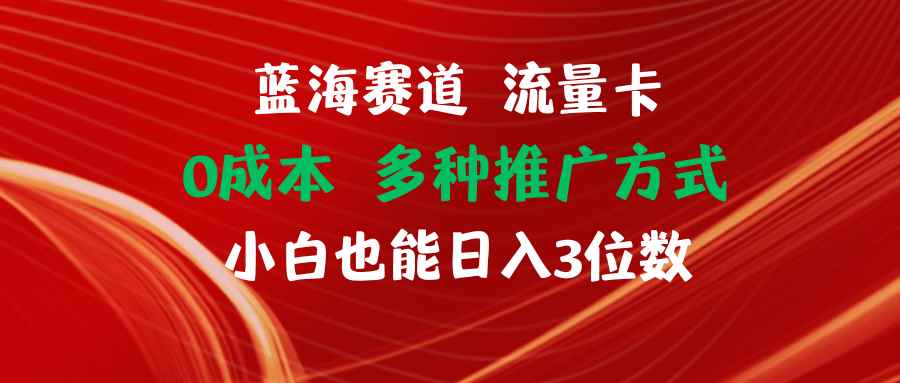 （11768期）蓝海赛道 流量卡 0成本 小白也能日入三位数-咩咩网络