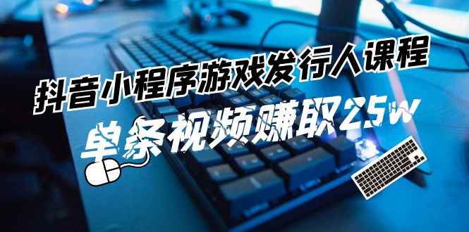 （11765期）抖音小程序-游戏发行人课程：带你玩转游戏任务变现，单条视频赚取25w-咩咩网络