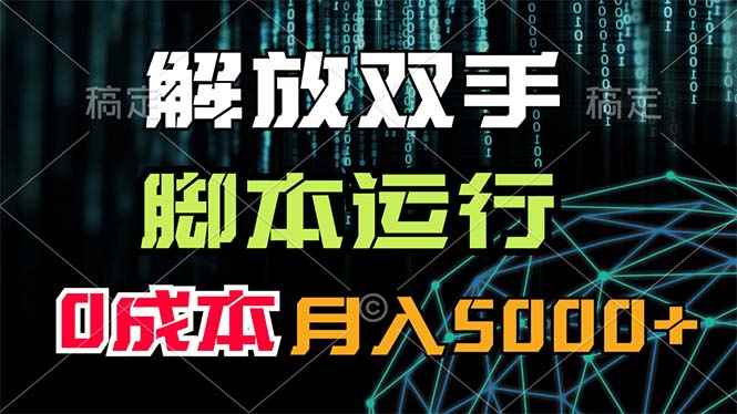 （11721期）解放双手，脚本运行，0成本月入5000+-咩咩网络