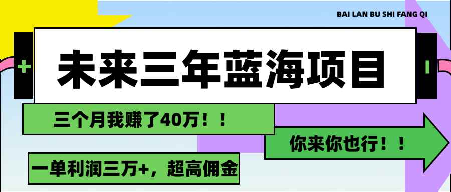 （11716期）未来三年，蓝海赛道，月入3万+-咩咩网络