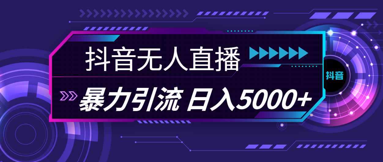（11709期）抖音无人直播，暴利引流，日入5000+-咩咩网络