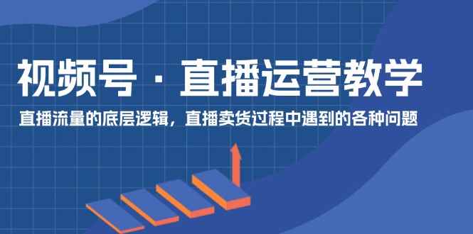 （11687期）视频号 直播运营教学：直播流量的底层逻辑，直播卖货过程中遇到的各种问题-咩咩网络