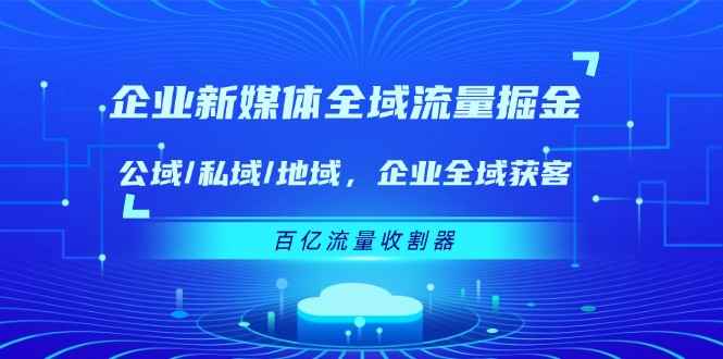（11666期）企业 新媒体 全域流量掘金：公域/私域/地域 企业全域获客 百亿流量 收割器-咩咩网络