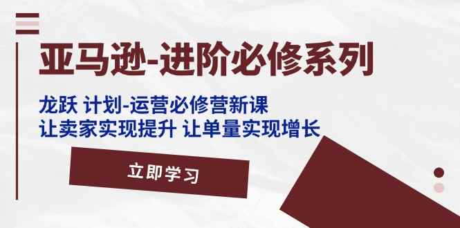 （11623期）亚马逊-进阶必修系列，龙跃 计划-运营必修营新课，让卖家实现提升 让单…-咩咩网络