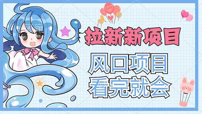 （11613期）拉新界的新玩法，风口项目，看完就会，动手就有-咩咩网络