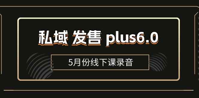 （11612期）私域 发售 plus6.0【5月份线下课录音】/全域套装 sop流程包，社群发售…-咩咩网络