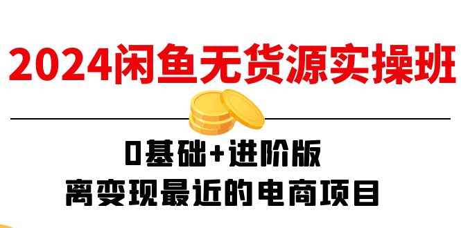 （11535期）2024闲鱼-无货源实操班：0基础+进阶版，离变现最近的电商项目（15节）-咩咩网络